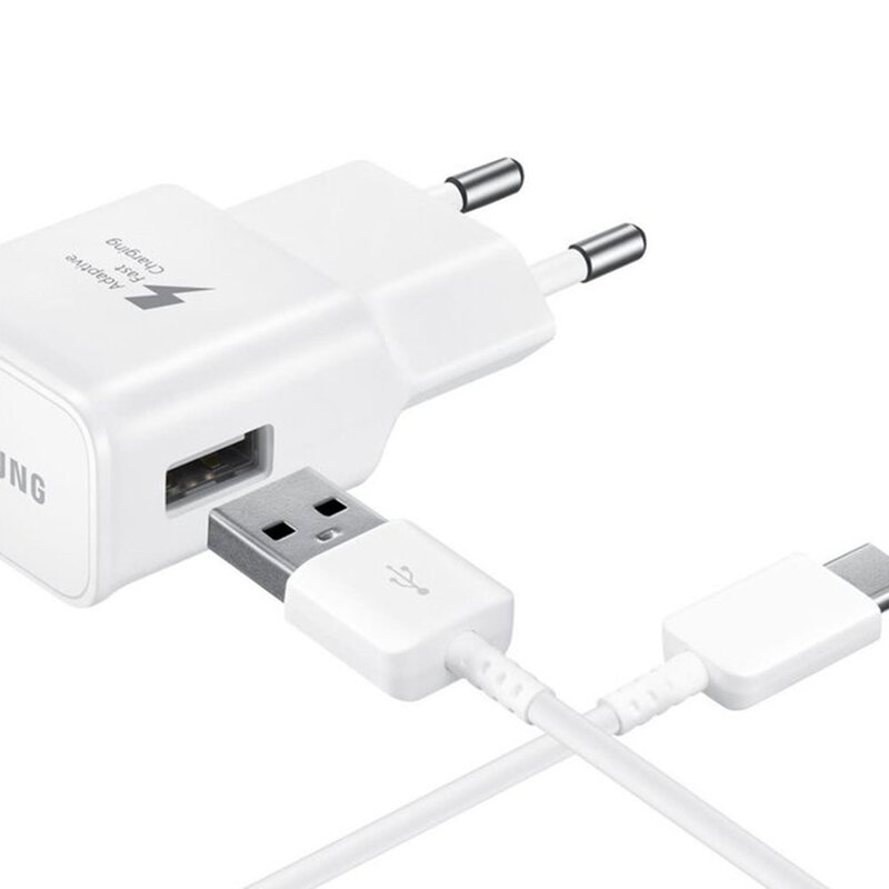Incarcator priza original Samsung EP-TA20EWE, 2A, cablu USB la Type-C, alb, bulk