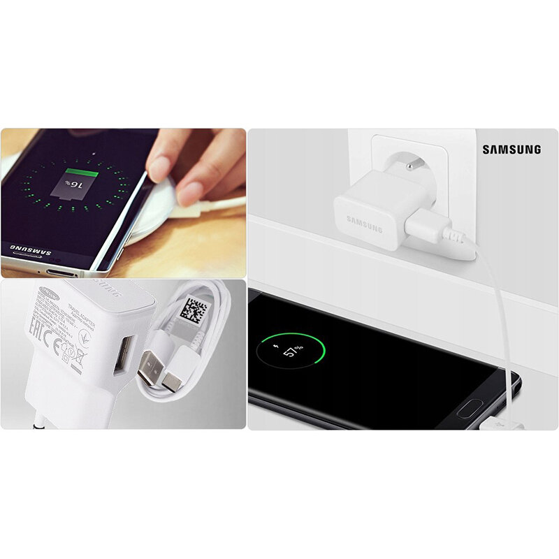 Incarcator priza original Samsung EP-TA20EWE, 2A, cablu USB la Type-C, alb, bulk