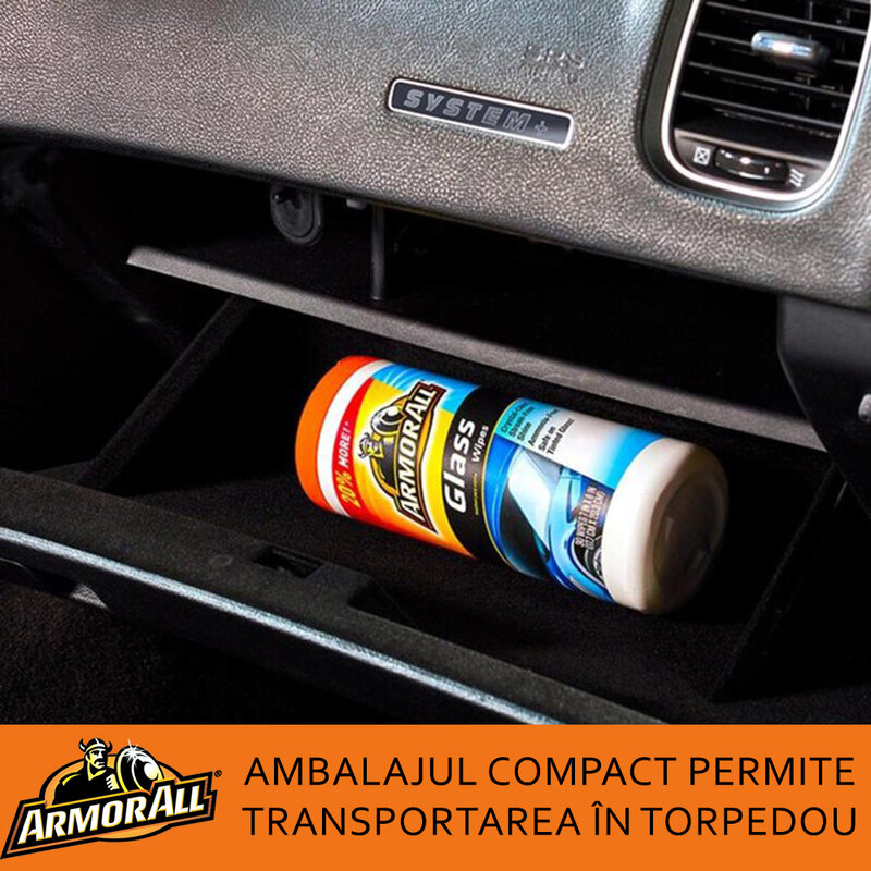 Servetele Umede Auto Armor All Streak Free Pentru Geamuri 30 buc - Alb