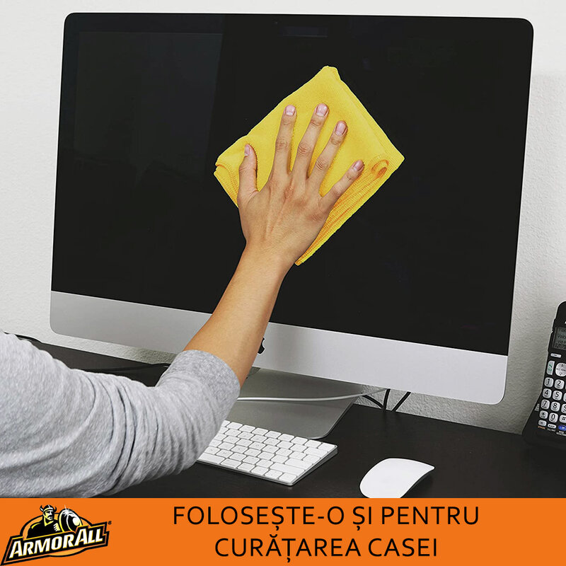 Prosop Auto Armor All Laveta Absorbanta Din Microfibra Pentru Uscare/Detailing 58x78cm - Galben