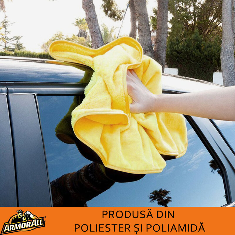Prosop Auto Armor All Laveta Absorbanta Din Microfibra Pentru Uscare/Detailing 58x78cm - Galben