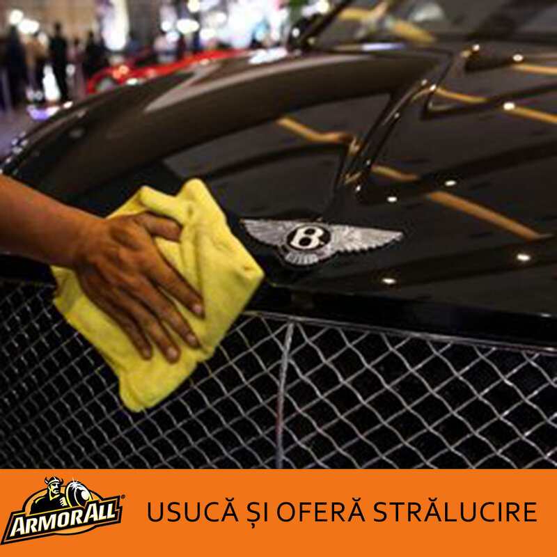Prosop Auto Armor All Laveta Absorbanta Din Microfibra Pentru Uscare/Detailing 58x78cm - Galben