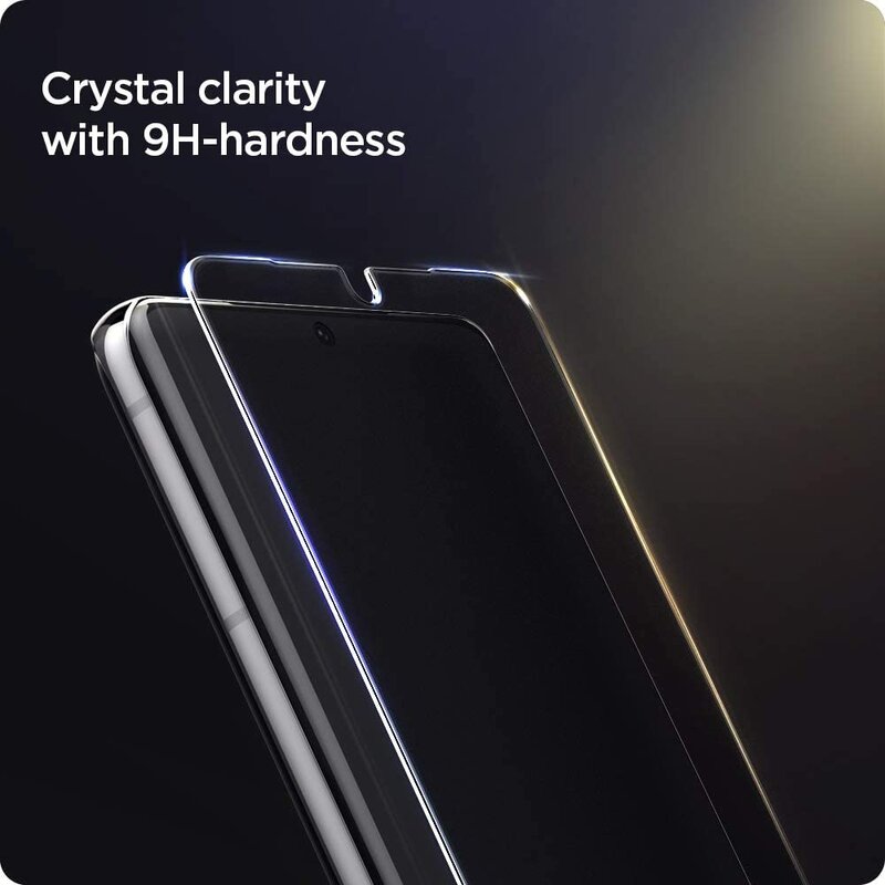 Folie Sticla Samsung Galaxy S21 Ultra 5G Spigen GLAS.tR Platinum UV Light - Clear
