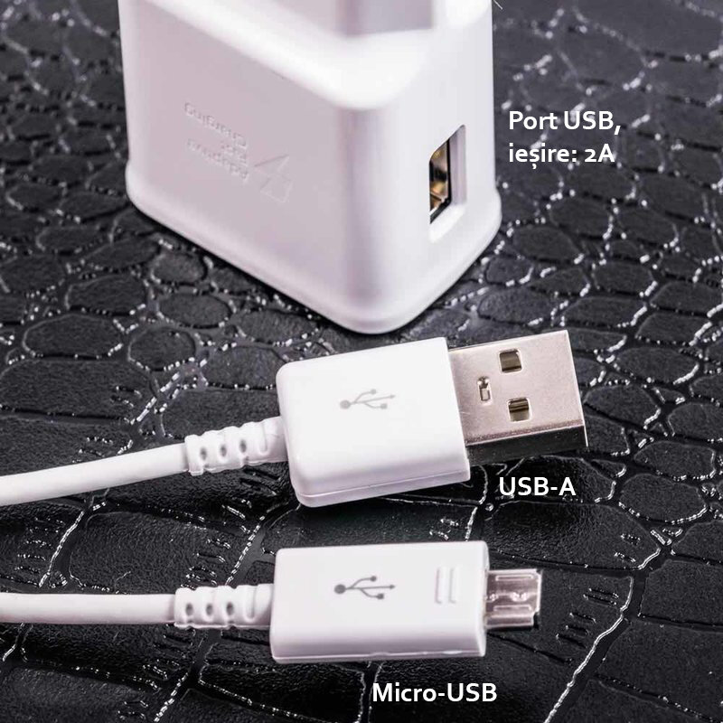 Incarcator Priza Original Samsung EP-TA20EWE + Cablu De Date Micro-USB 2.0A USB Bulk- Alb