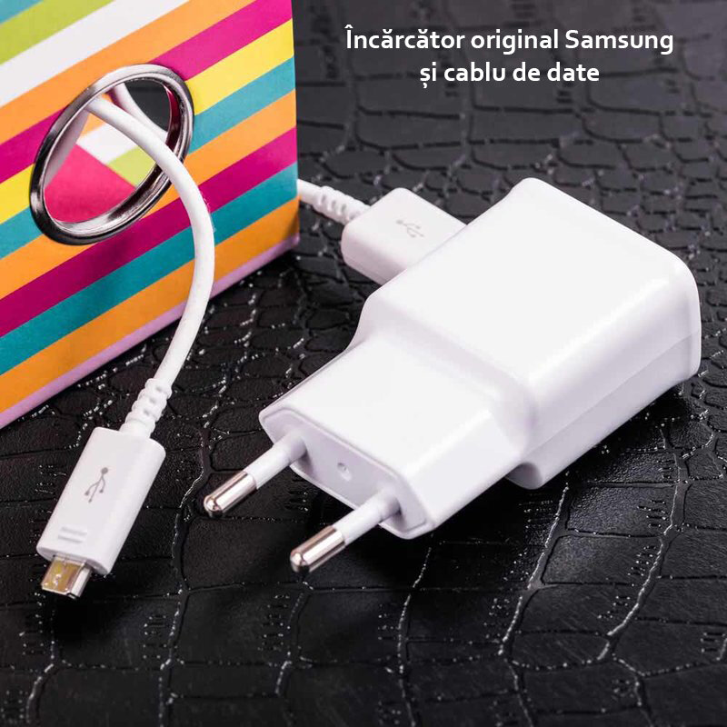 Incarcator Priza Original Samsung EP-TA20EWE + Cablu De Date Micro-USB 2.0A USB Bulk- Alb