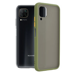 Husa Huawei P40 Lite Mobster Chroma Cu Butoane Si Margini Colorate - Verde Deschis