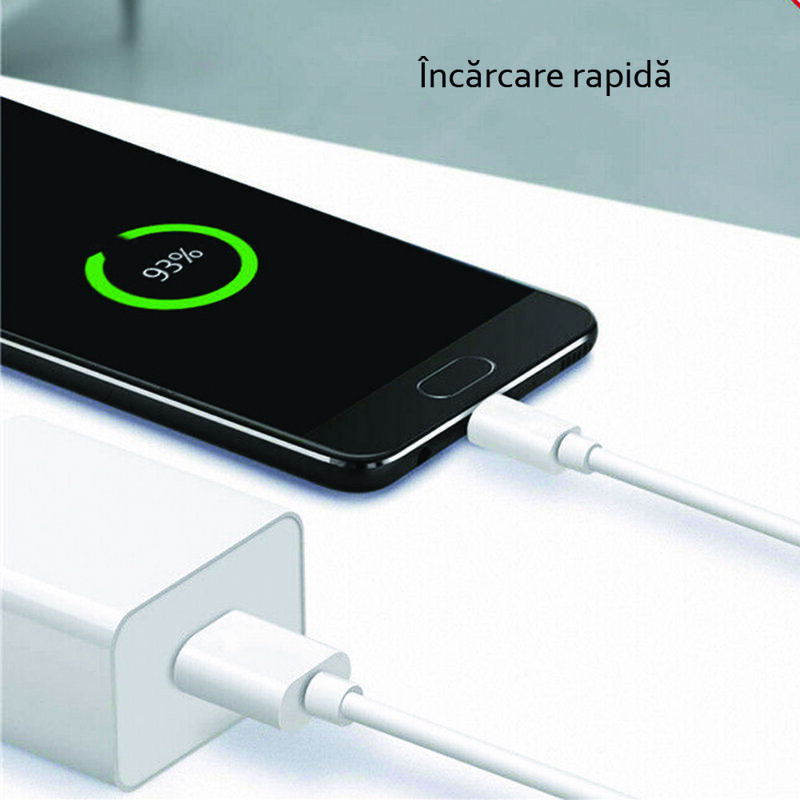 Incarcator Priza Original Huawei Quick Charge 18W + Cablu De Incarcare USB To Micro-USB 1m 2A - Alb