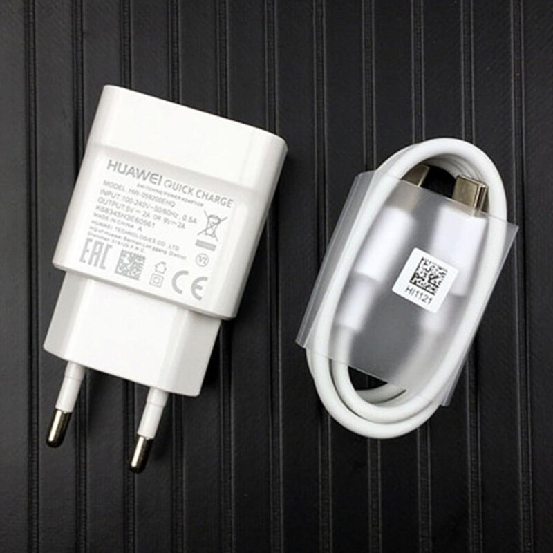 Incarcator Priza Original Huawei Quick Charge 18W + Cablu De Incarcare USB To Micro-USB 1m 2A - Alb