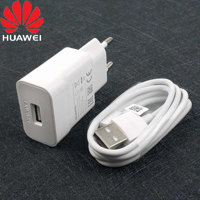 Incarcator Priza Original Huawei Quick Charge 18W + Cablu De Incarcare USB To Micro-USB 1m 2A - Alb