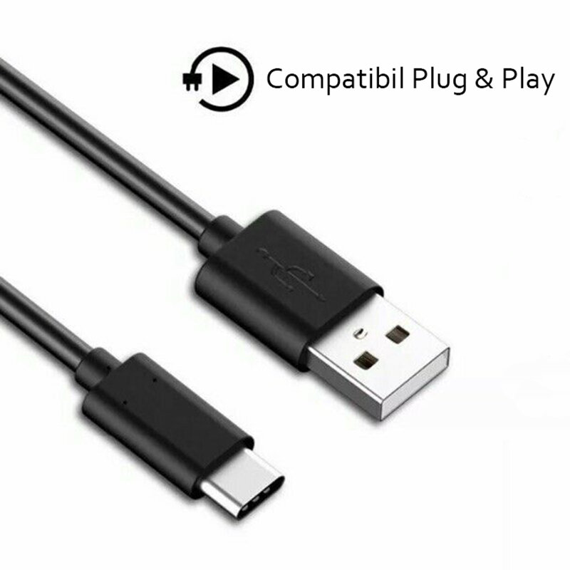 Cablu de date Original HTC 73H00621-00M Type-C Negru Bulk