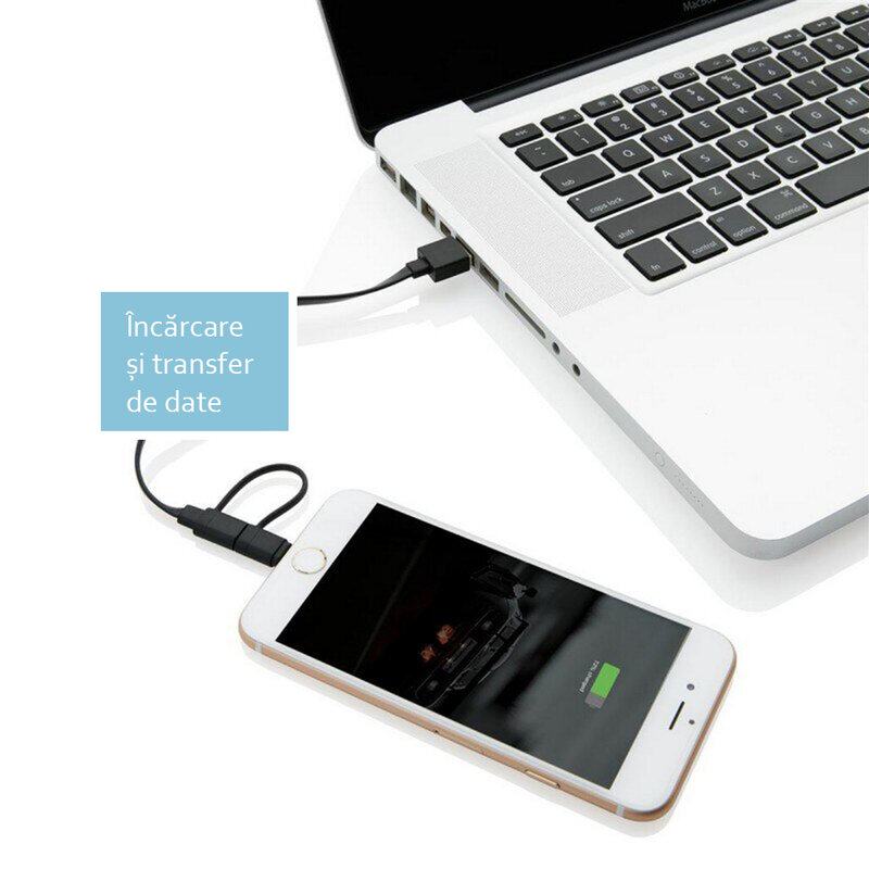 Cablu De Date USB-C,Micro-USB Original Huawei AP55S - Alb Bulk