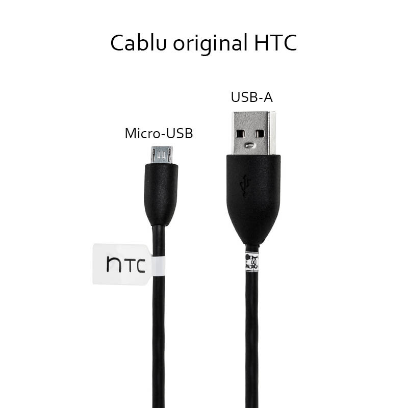 Cablu de date Original HTC DC-M410 Micro-USB Negru Bulk