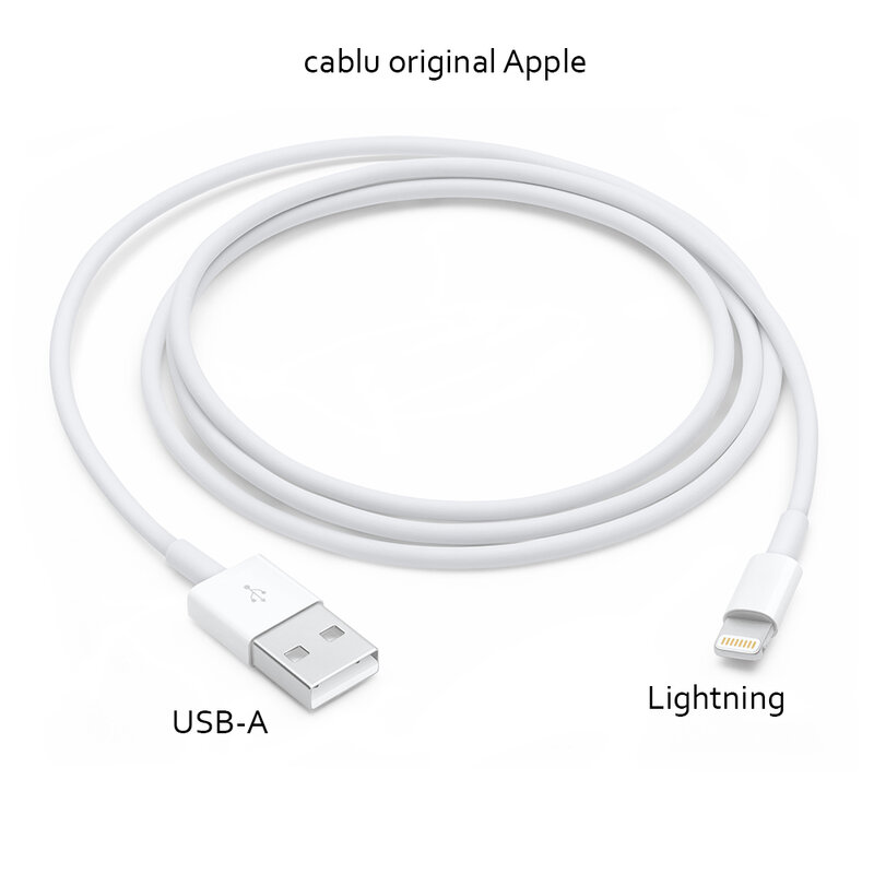 Cablu De Date Original Apple A1856 USB To Lightning 1m - MQUE2ZM/A - White