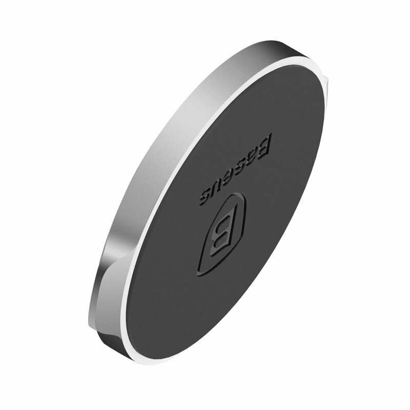 Suport telefon auto magnetic universal cu adeziv 3M Baseus, argintiu, SUER-C0S