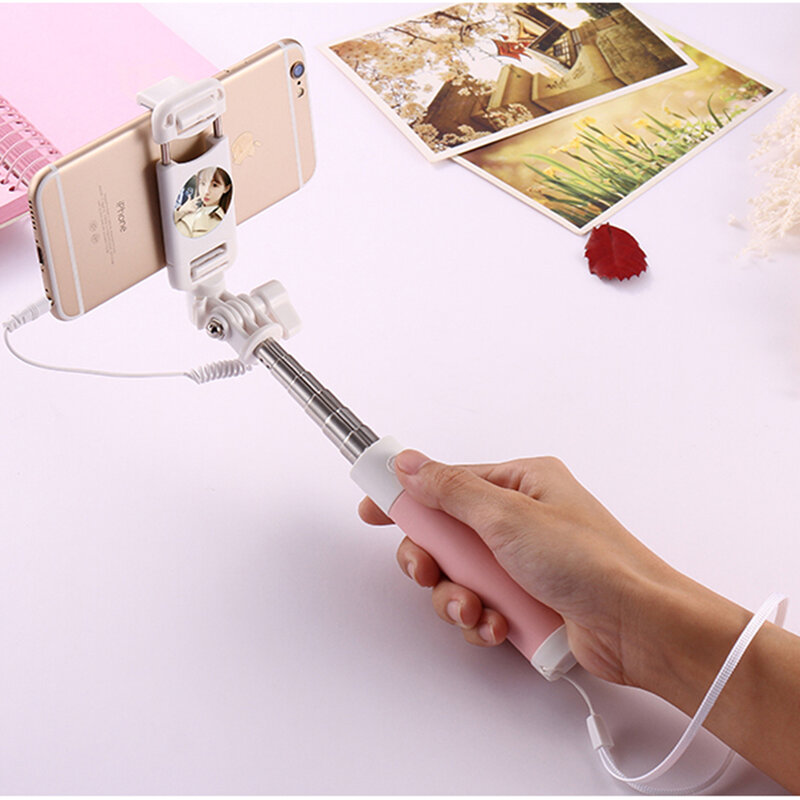 Suport Selfie cu Jack 3.5mm Remax Proda P6 - Roz