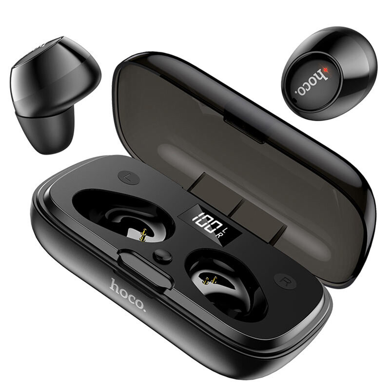 Casti wireless Hoco ES52, TWS earbuds, bluetooth, negru
