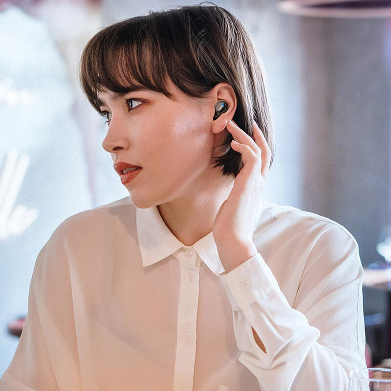 Casti wireless Hoco ES52, TWS earbuds, bluetooth, negru