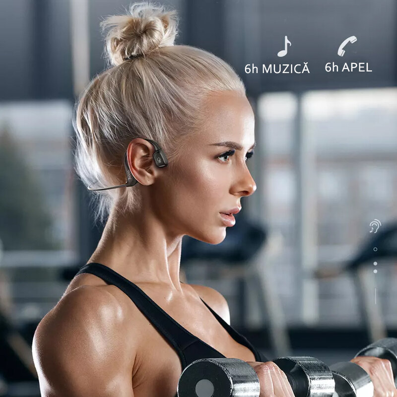 Casti wireless Hoco ES50, TWS earbuds, Bluetooth, microfon, gri