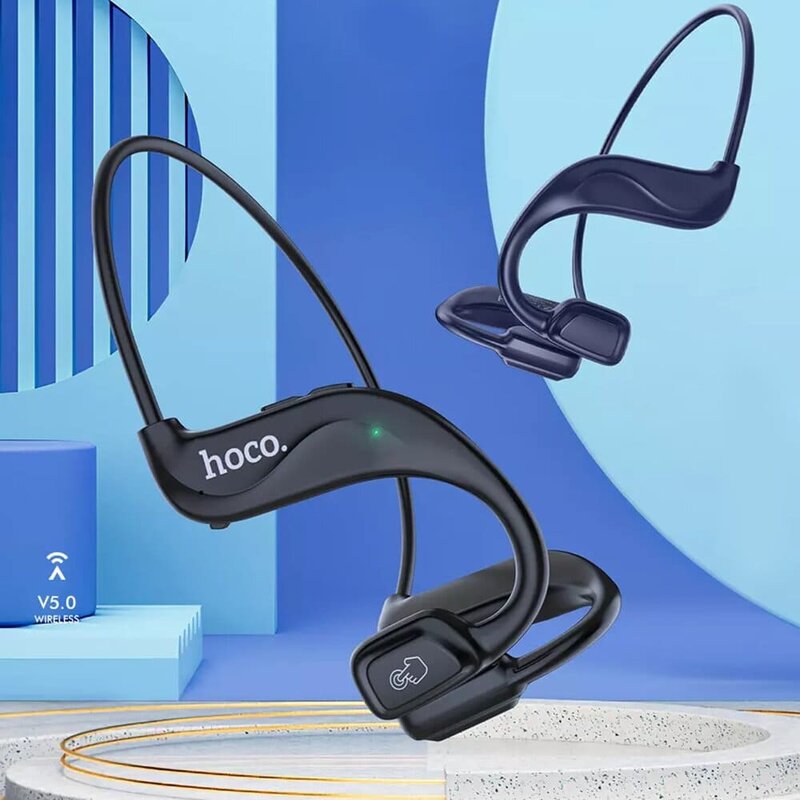 Casti wireless Hoco ES50, TWS earbuds, Bluetooth, microfon, negru