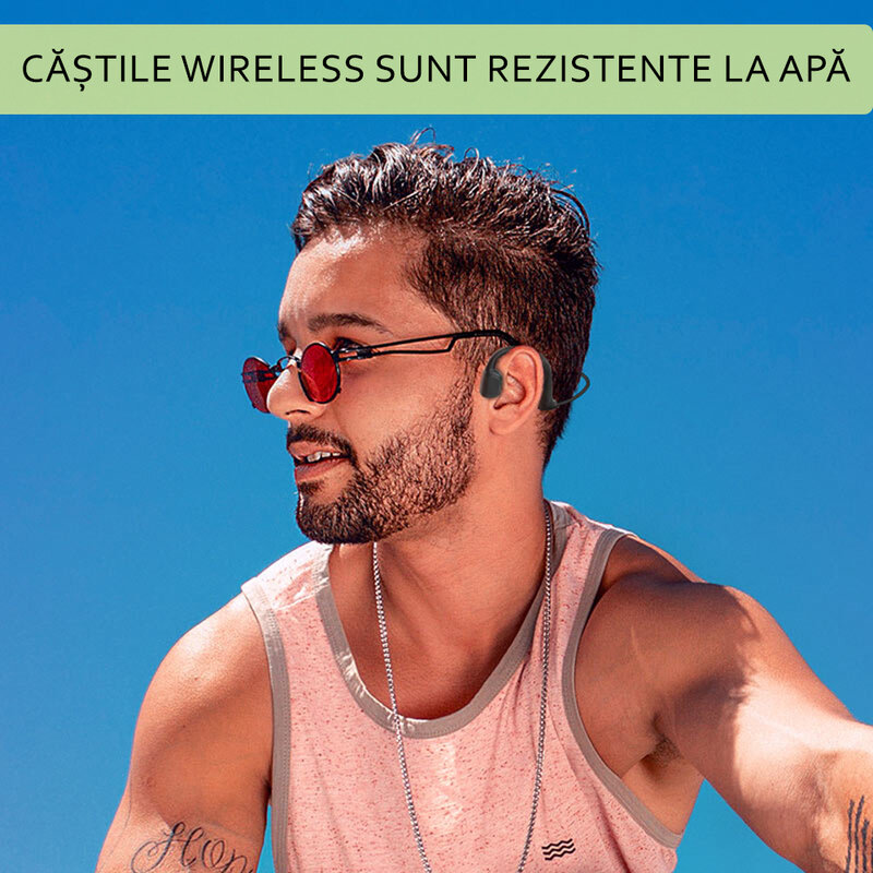 Casti wireless Hoco ES50, TWS earbuds, Bluetooth, microfon, negru