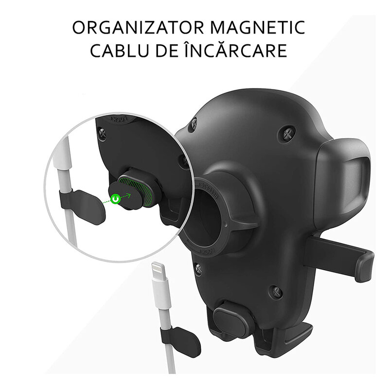 Suport telefon auto IOttie Easy One Touch 5 pentru bord, parbriz, negru