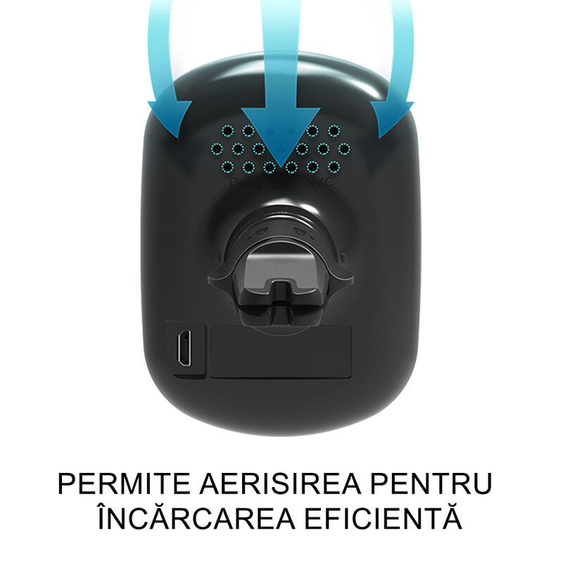 Suport telefon auto IOttie iTAP 2, incarcare wireless, negru