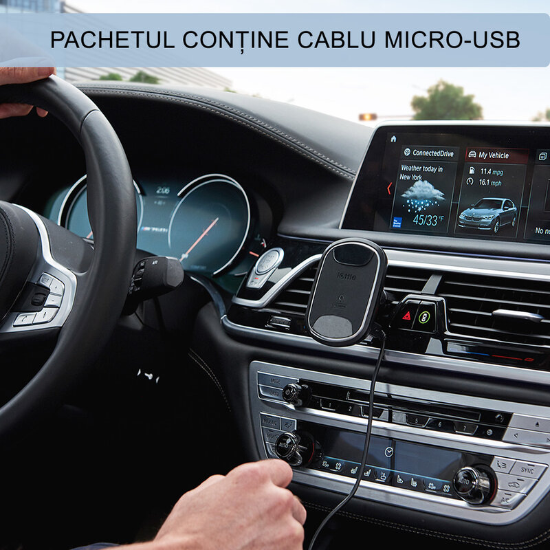 Suport telefon auto IOttie iTAP 2, incarcare wireless, negru