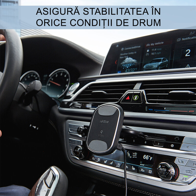 Suport telefon auto IOttie iTAP 2 CD slot, incarcare wireless, negru