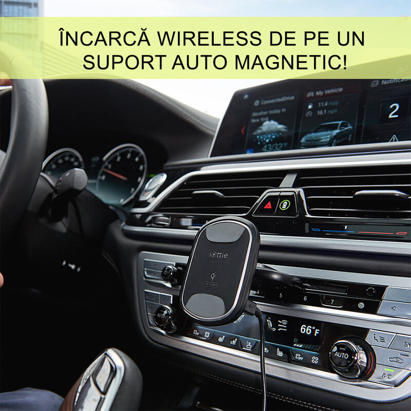 Suport telefon auto IOttie iTAP 2 CD slot, incarcare wireless, negru