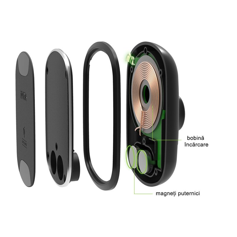 Suport telefon auto IOttie iTAP 2 CD slot, incarcare wireless, negru