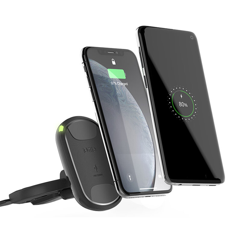 Suport telefon auto IOttie iTAP 2 CD slot, incarcare wireless, negru