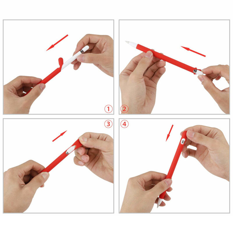 Husa Apple Pencil 1 Tech-Protect Smooth Din Silicon Flexibil Si Lavabil - Roz