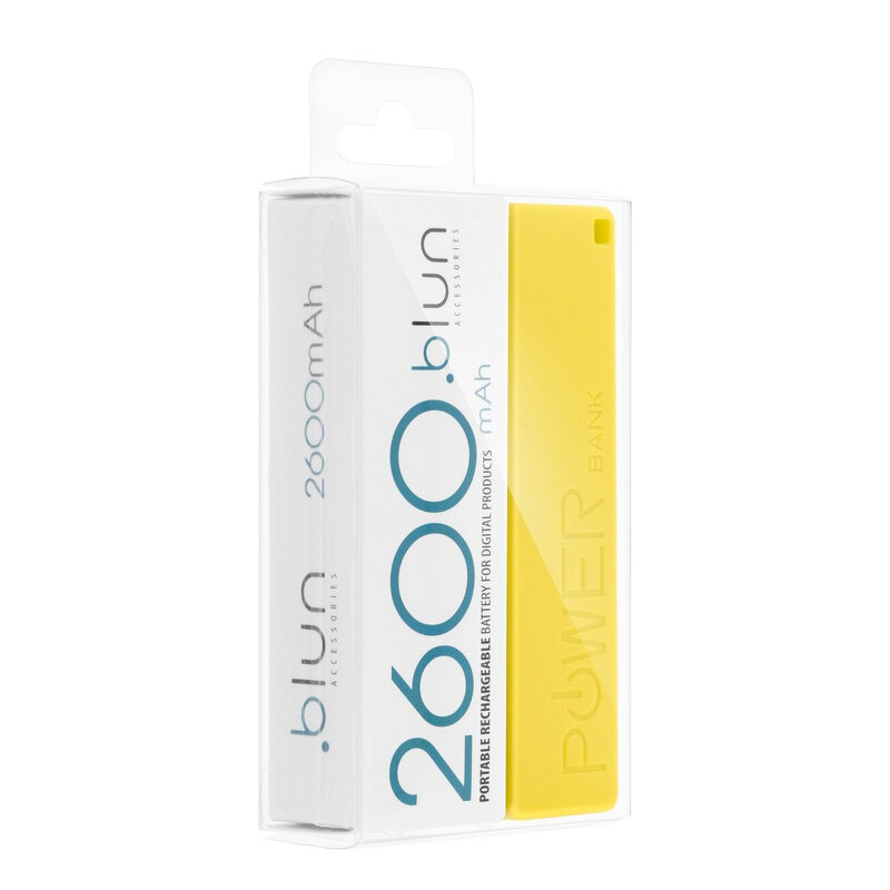 Acumulator extern Blun PERFUME 2600 mAh - Galben