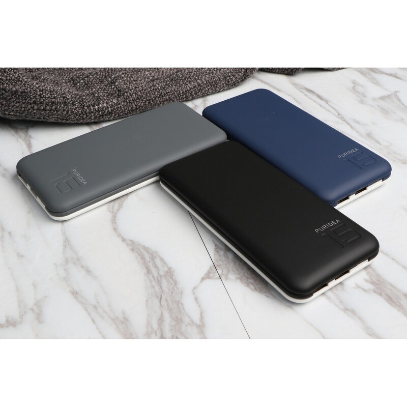 Acumulator extern 15000 mAh Puridea S3 2xUSB - Gri