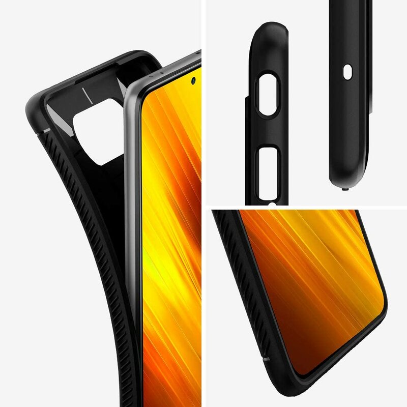 Husa Xiaomi Poco X3 Spigen Rugged Armor, negru