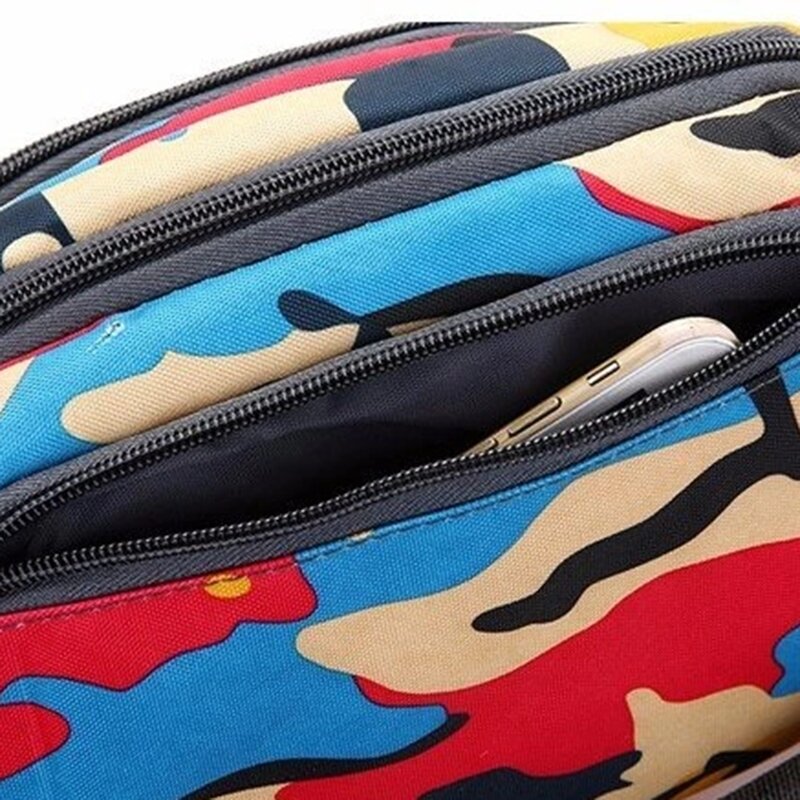 Borseta Sport Multifunctionala Army Camouflage Bag Cu 3 Buzunare - Purple