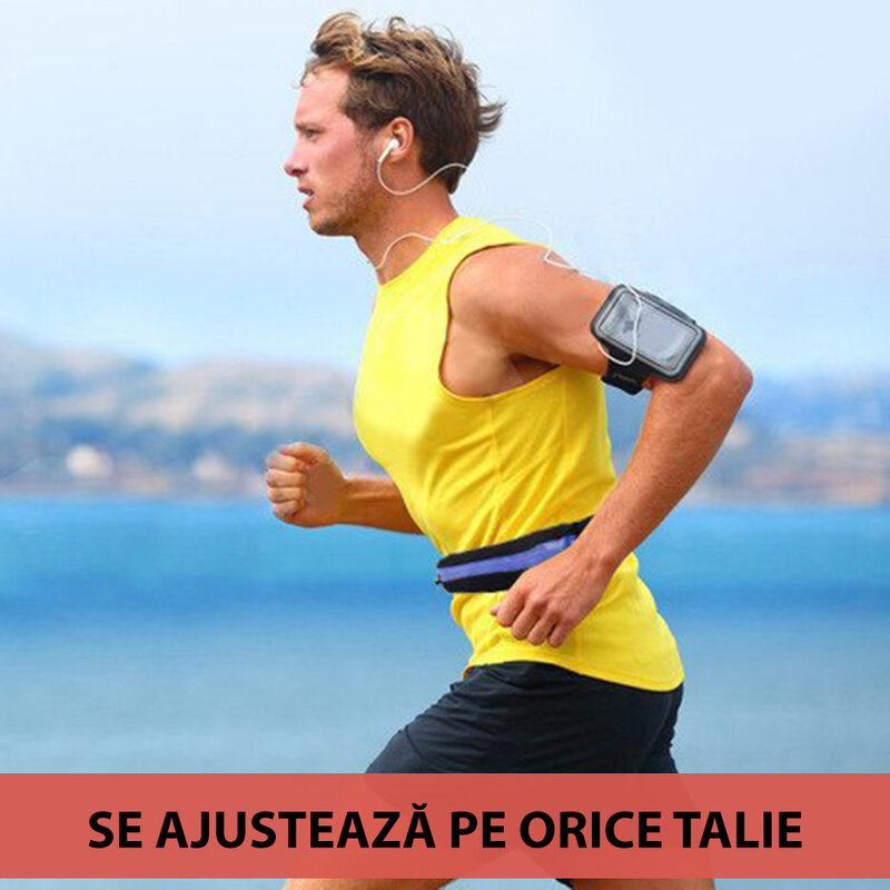 Husa Alergare Tip Curea Jogging Duble Pack Bag - Negru