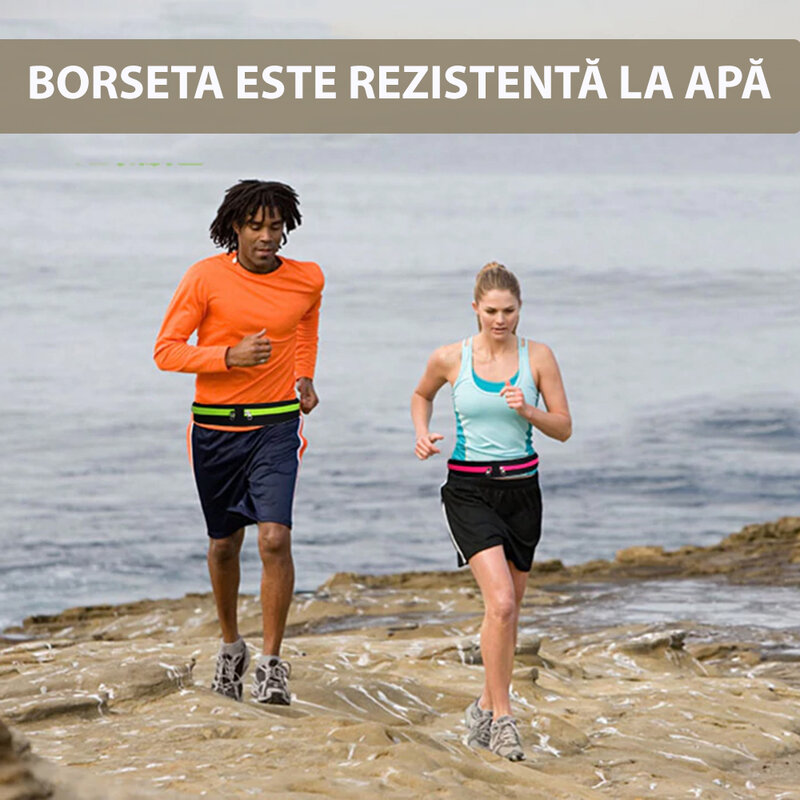 Husa Alergare Tip Curea Jogging Duble Pack Bag - Negru