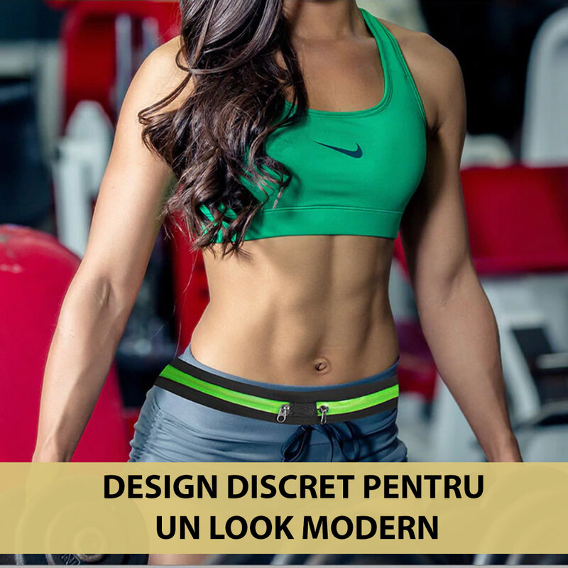 Husa Alergare Tip Curea Borseta Jogging Double Pack Bag Universala - Galben