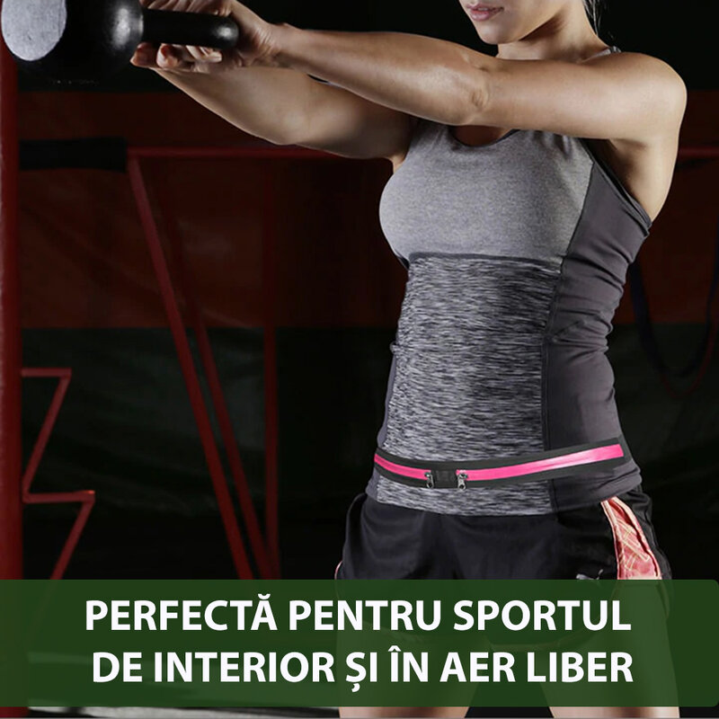 Husa Alergare Tip Curea Borseta Jogging Double Pack Bag Universala - Galben