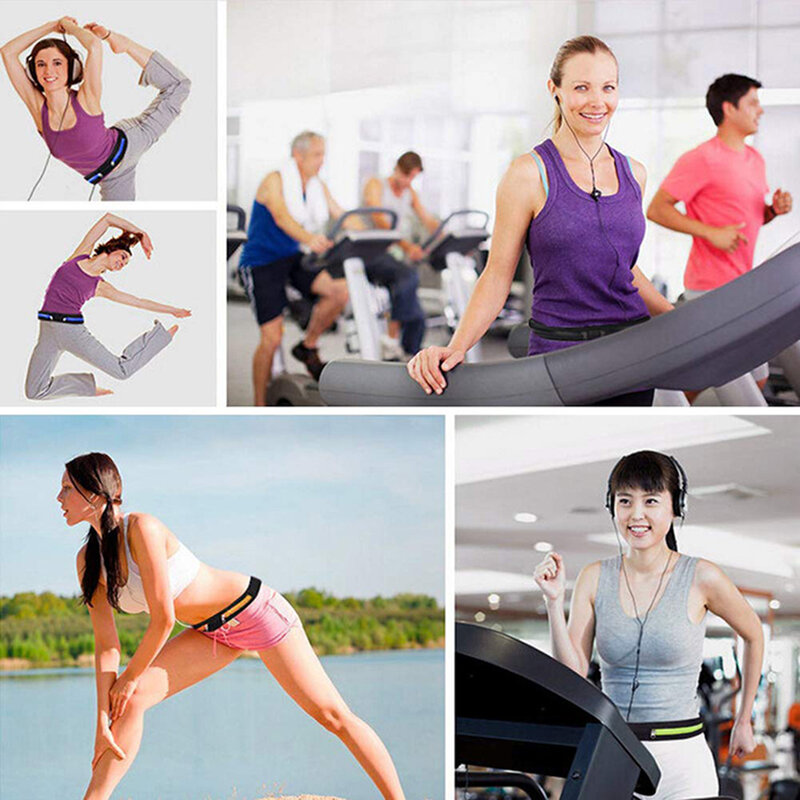 Husa Alergare Tip Curea Borseta Jogging Double Pack Bag Universala - Galben