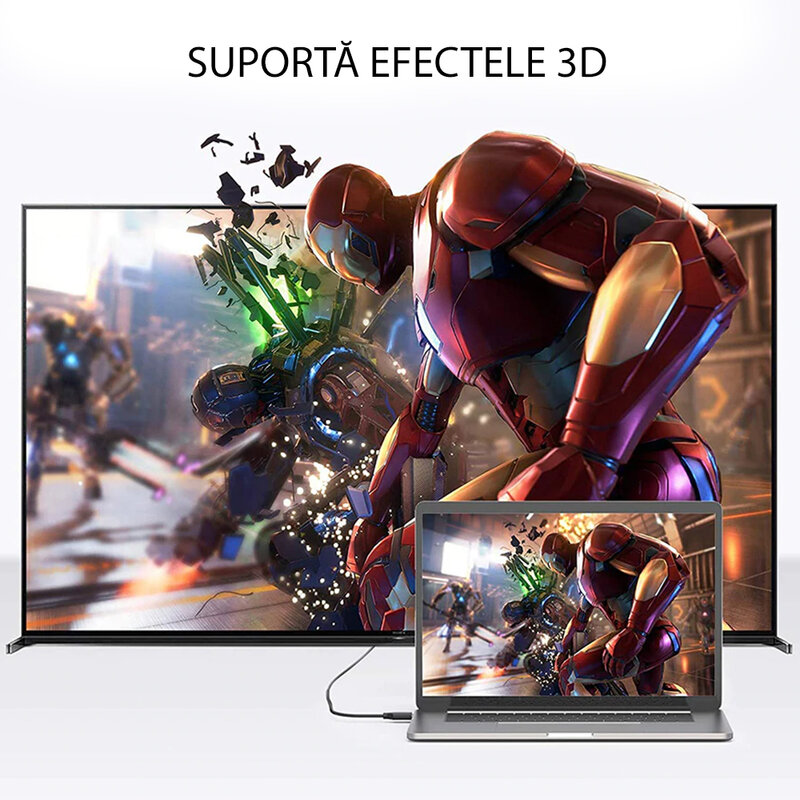 Cablu Video Digital Mobster HDMI La HDMI Cu Contacte Aurite Si Transmisie Full HD (1080P) / HD (720P) 1.5m - Negru