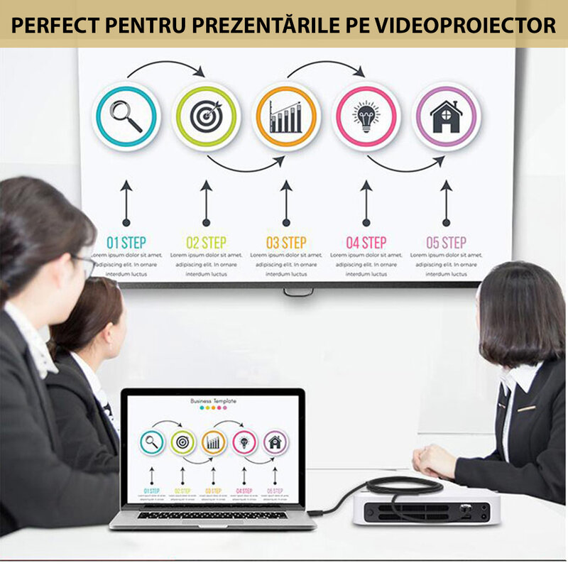 Cablu Video Digital HDMI La HDMI Contacte Aurite Transmisie Full HD (1080P) / HD (720P) 3m - AL-OEM-45 - Negru