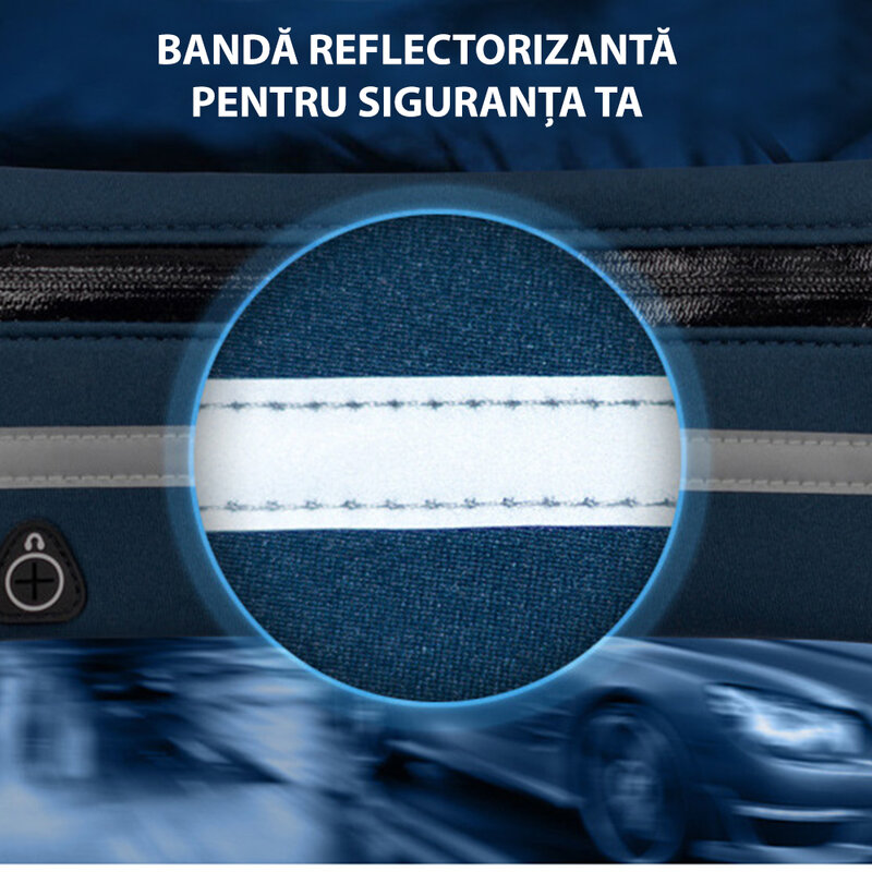 Husa Alergare Tip Curea Jogging Ajustabila Cu Suport Sticla Apa, Telefon, Chei - Verde