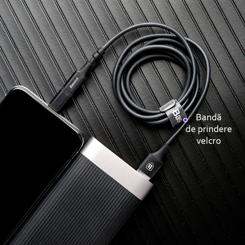 Cablu de date Micro USB/ USB-C/ Lightning Baseus Excellent - CA3IN1-ZY01 - Negru