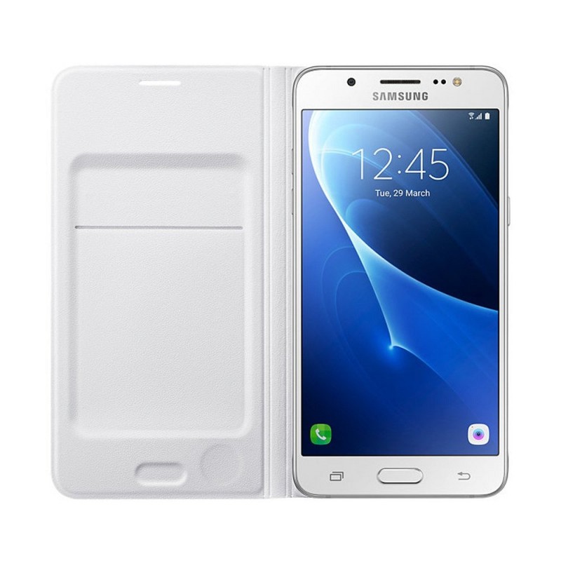 Husa Originala Samsung Galaxy J7 2016 J710 Flip Wallet White
