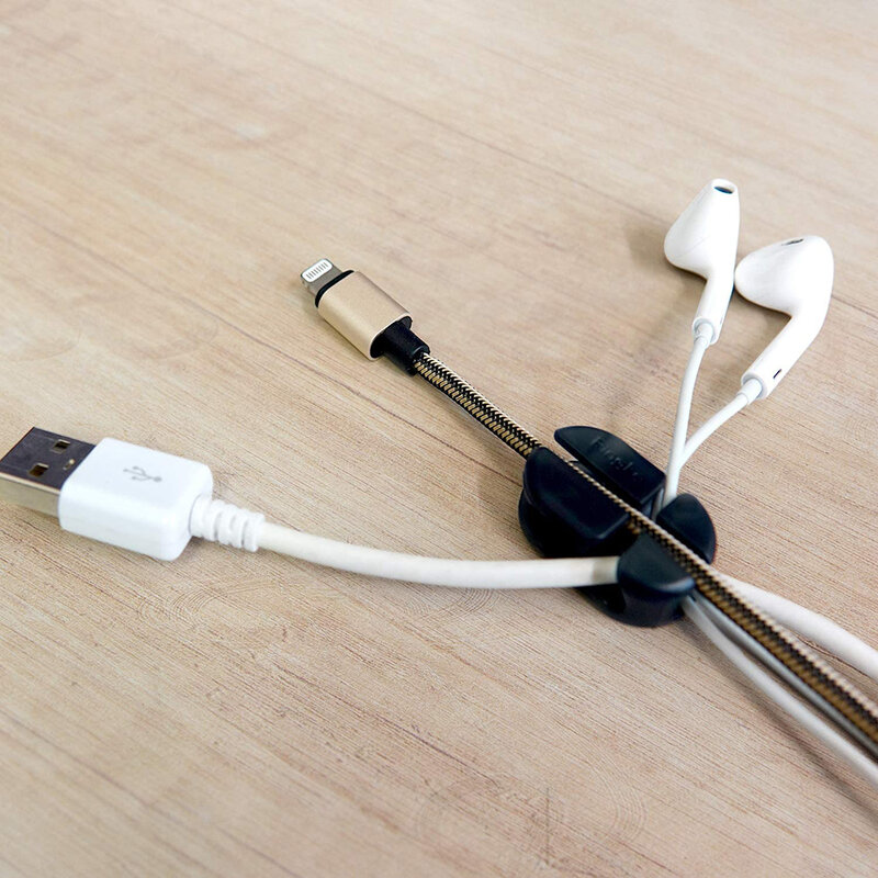 [Pachet 6x] Organizator cabluri birou Ringke, suport chei, negru