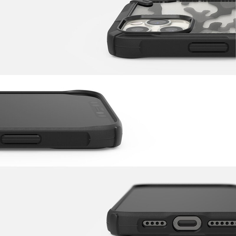 Husa iPhone 12 Pro Max Ringke Fusion X Design - Camo Black