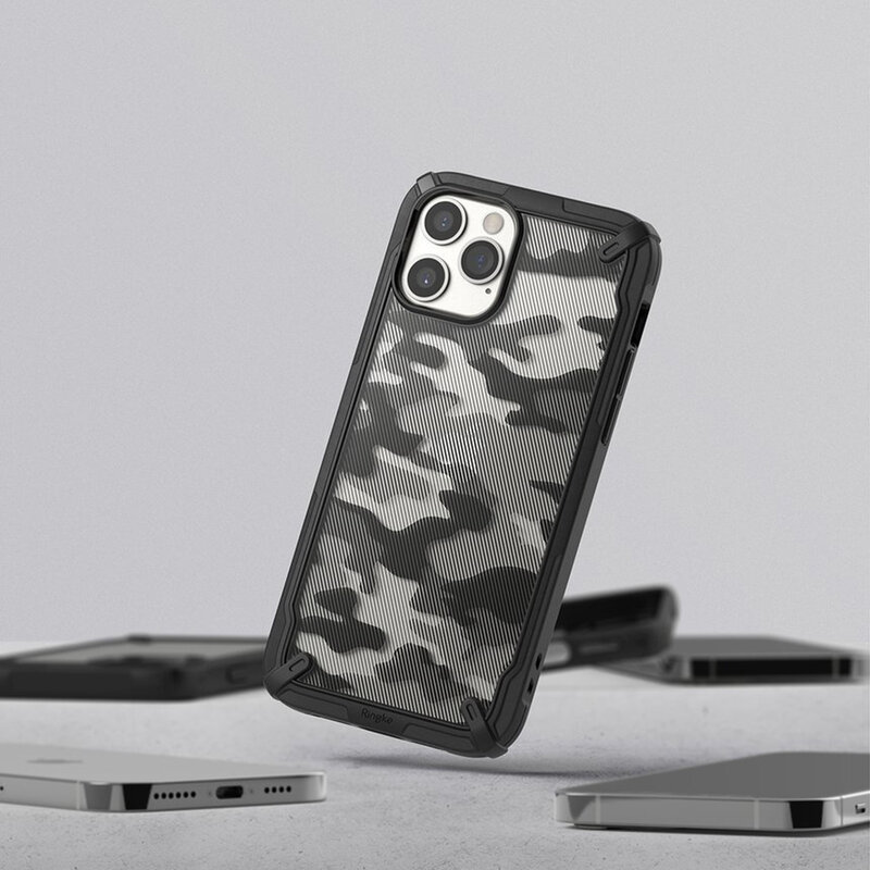 Husa iPhone 12 Pro Max Ringke Fusion X Design - Camo Black