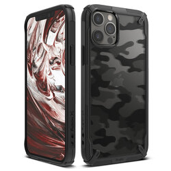 Husa iPhone 12 Pro Max Ringke Fusion X Design - Camo Black